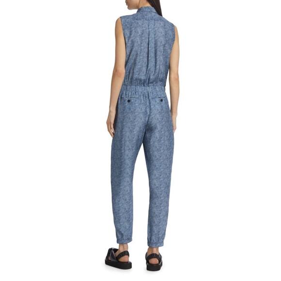 ATM | Silk Chambray Jumpsuit - Picture 3 of 8